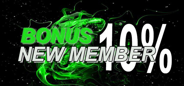 bonus new member 10%